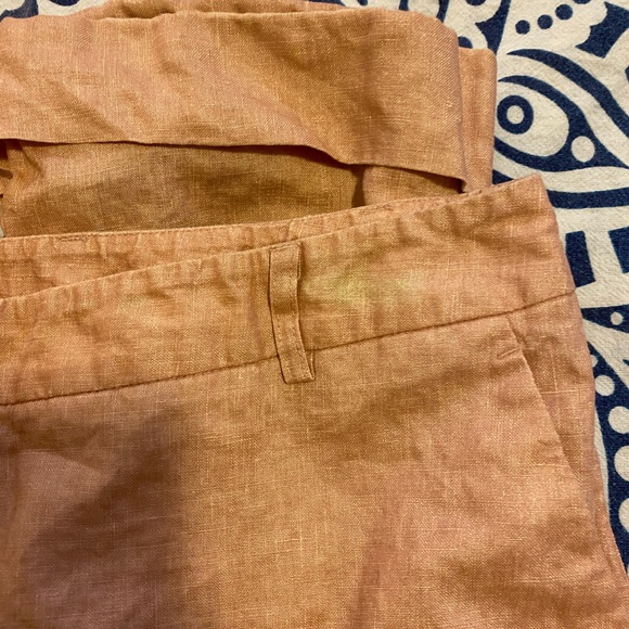 CAPRI!💙👖BIANCA NYGARD CROPS!👖💙10 RUN SMALL BEAUTIFUL METALLIC PEACH PINK EUC - Picture 6 of 16